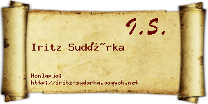 Iritz Sudárka névjegykártya
